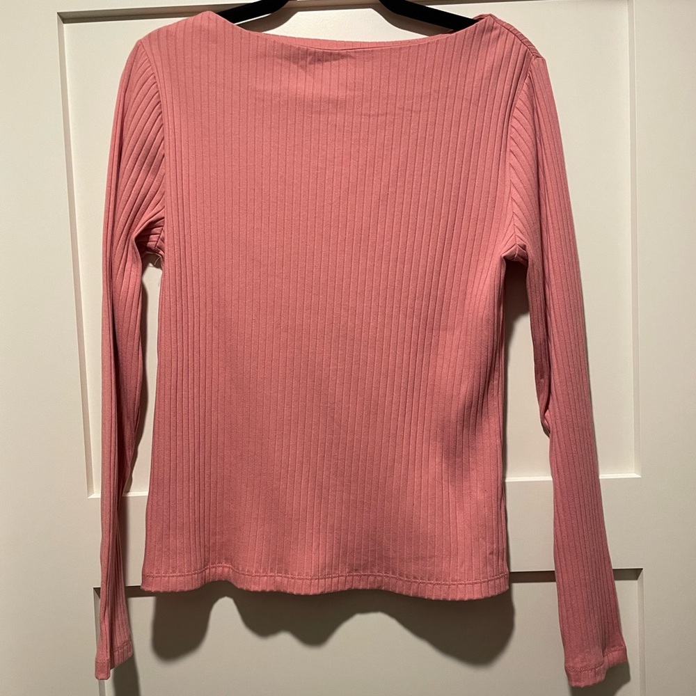 NWT A New Day Pink Ribbed Top